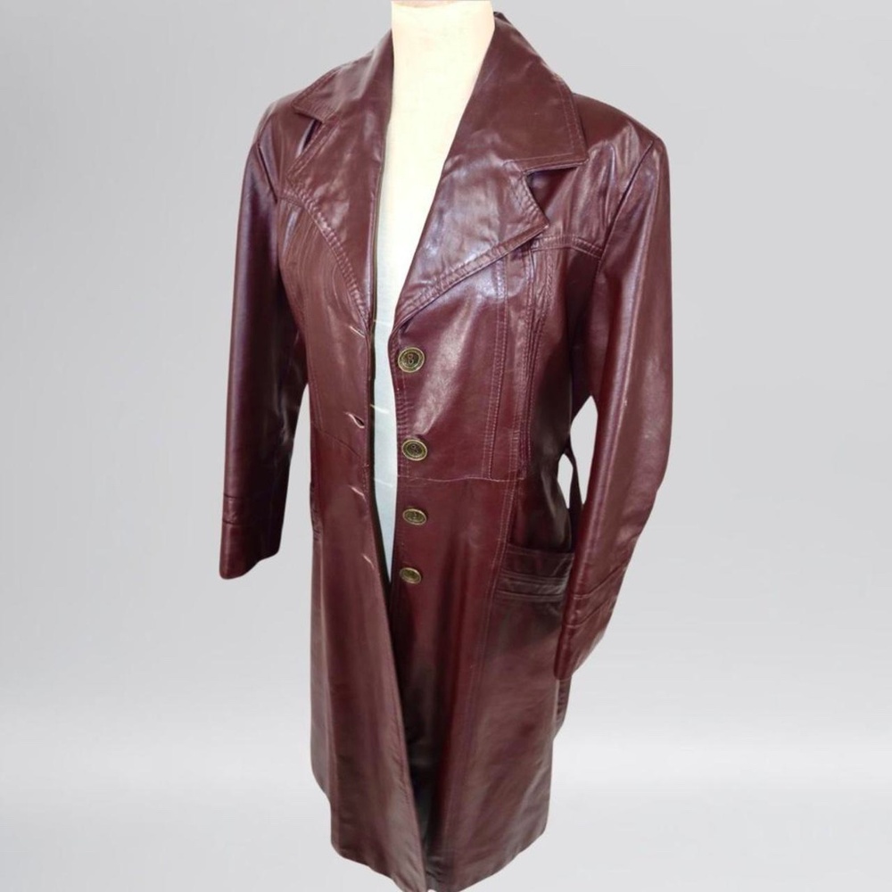Wilson’s Leather Vintage Women's Burgundy Coat